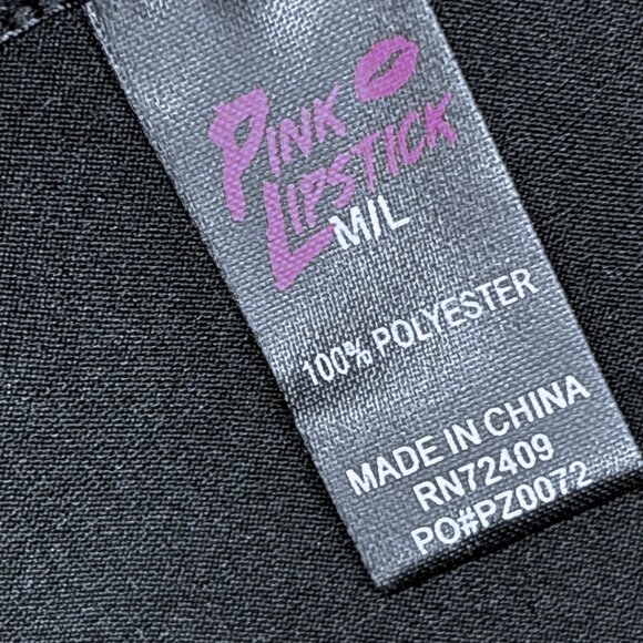 ⭐ NWT Pink Lipstick Sleek & Wet Mini Dress • Brand New Boxed • Black • M/L ⭐ - Picture 6 of 7